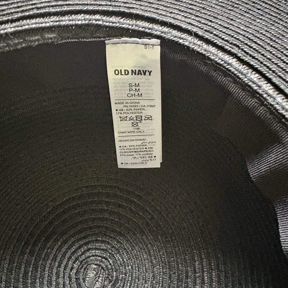 Black Wide-Brimmed Hat - Picture 2 of 3
